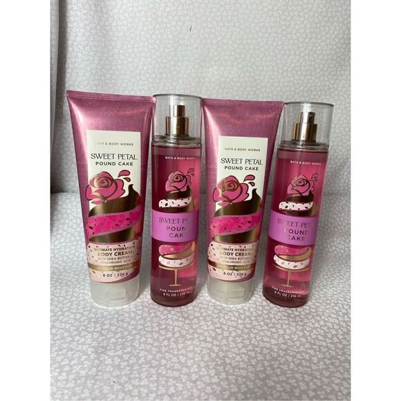 Bath and Body Works SWEET PETAL POUND CAKE 4 PC Set - Picture 5 of 5